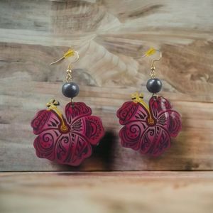🌴 Tropical Hibiscus 🌺Earrings